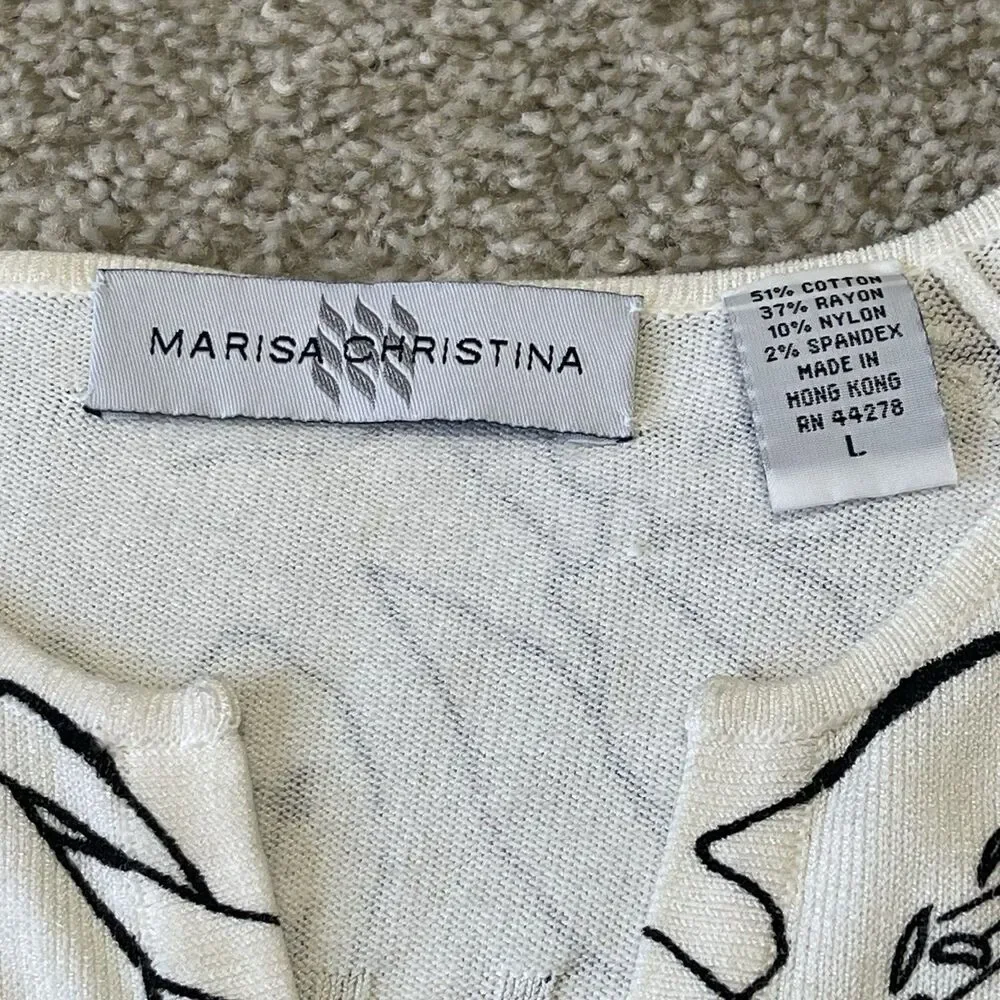Vintage Marisa Christina Cardigan Butterfly Embroidered L Cottage Fairy Festival